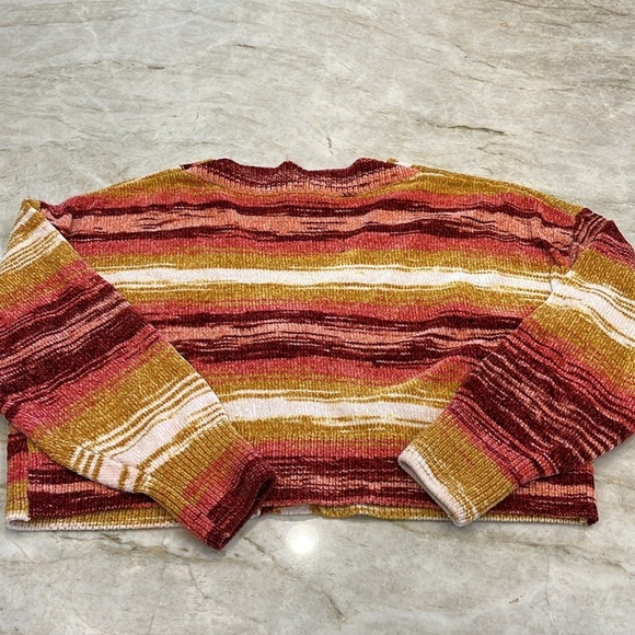 Forever 21 | Sunset Striped Chenille Cardigan | Size Medium - Picture 7 of 9